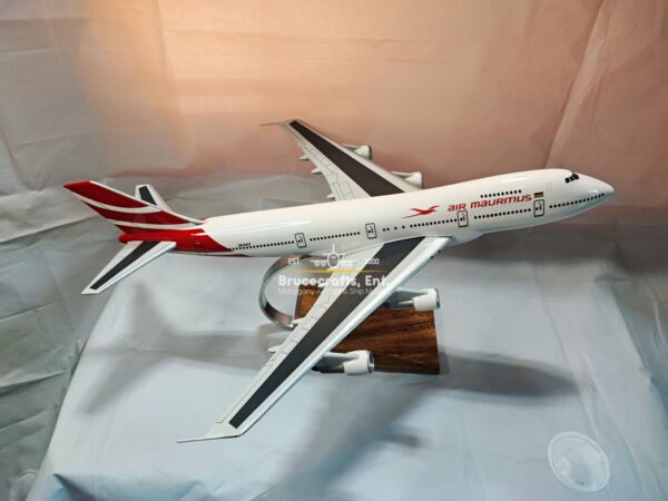 Model of B747-200 Air Mauritius with detailed craftsmanship.